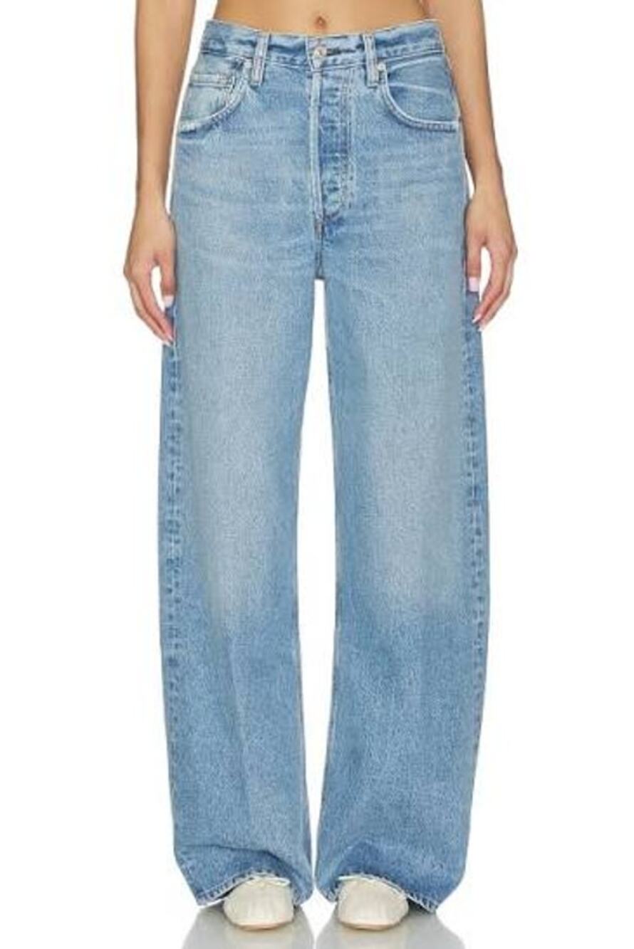 Citizens of Humanity Ayla Baggy Cupid Light Wash Wide Leg Barrel Jeans Size 28